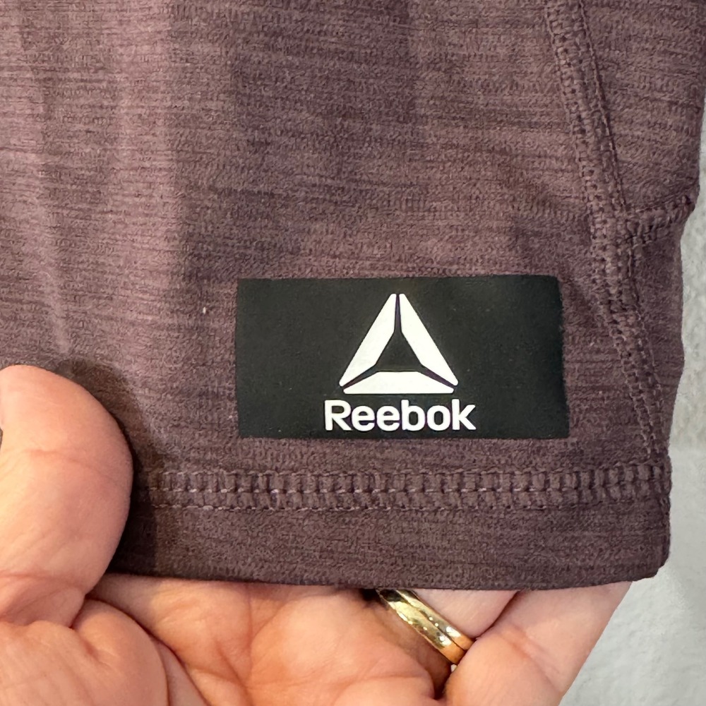 NWT Reebok Women's Size‎ S Raisin Heather Fitted High Rise Performance Short - Picture 10 of 11